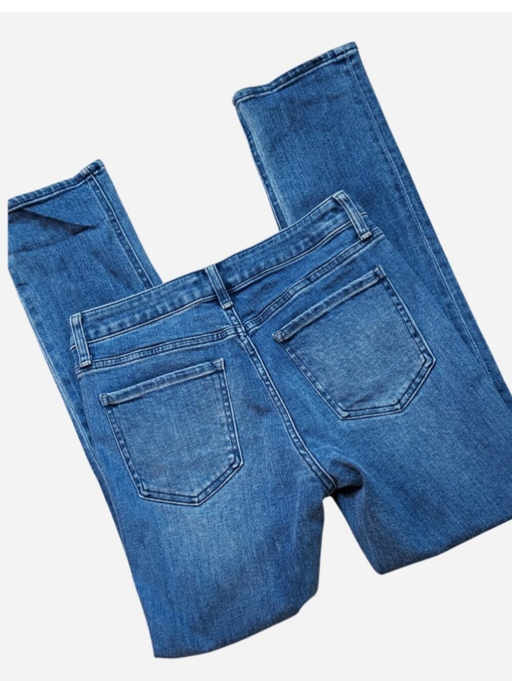 Quince Stretch Mid Rise Slim Straight Jeans Women's 27 Medium Wash Minimalist - Picture 6 of 14